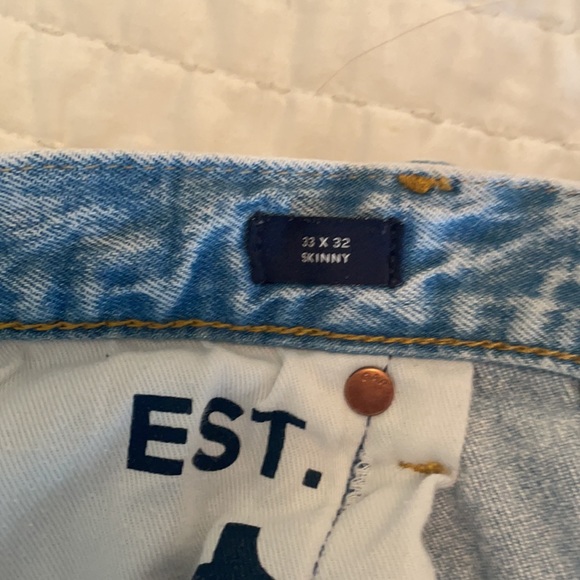 Gap Light Stonewashed Skinny Jeans - Size 33 x 32 - Picture 3 of 3